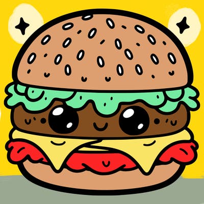 cute cheeseburger