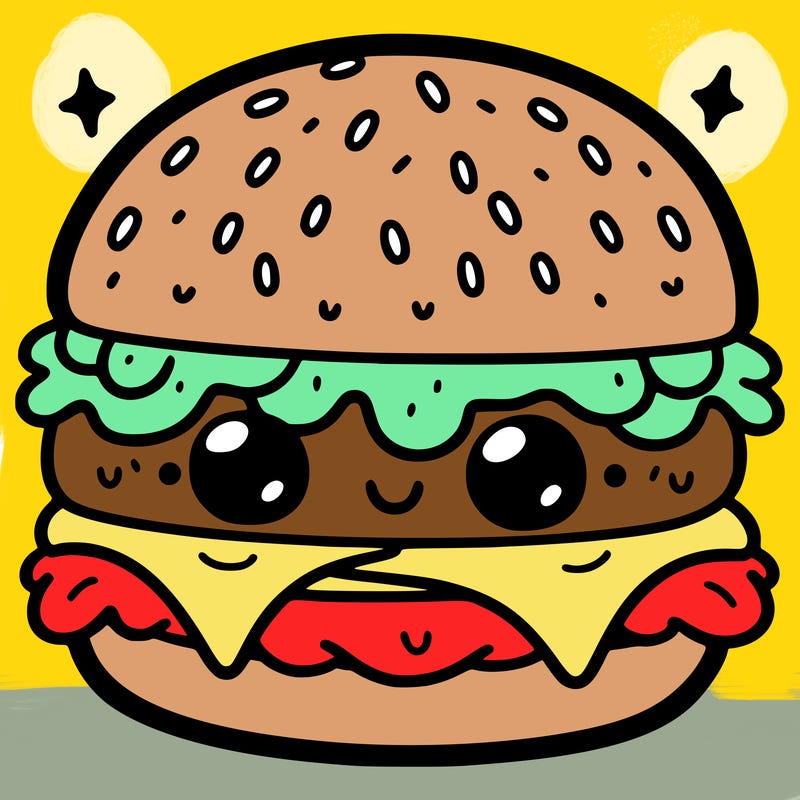 cute cheeseburger