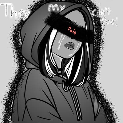 a realistic girl in a hoodie