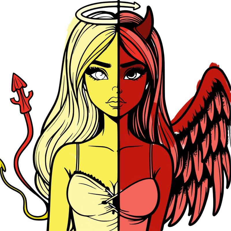 devil vs angel realistic girl