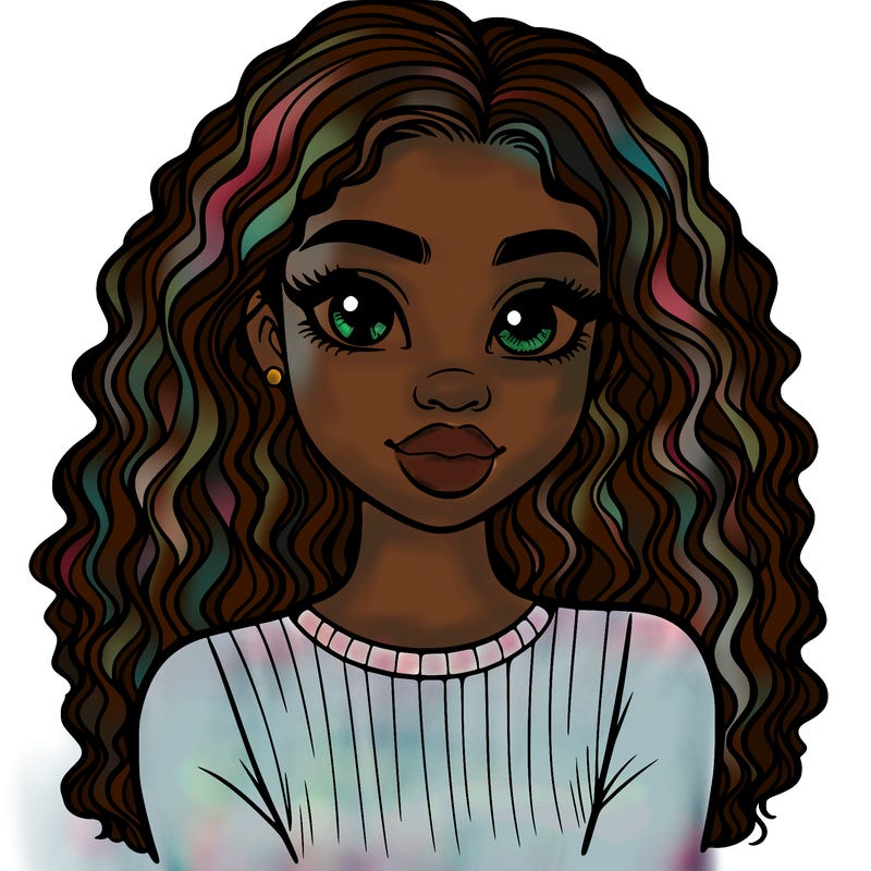 pretty young black girl- detailed