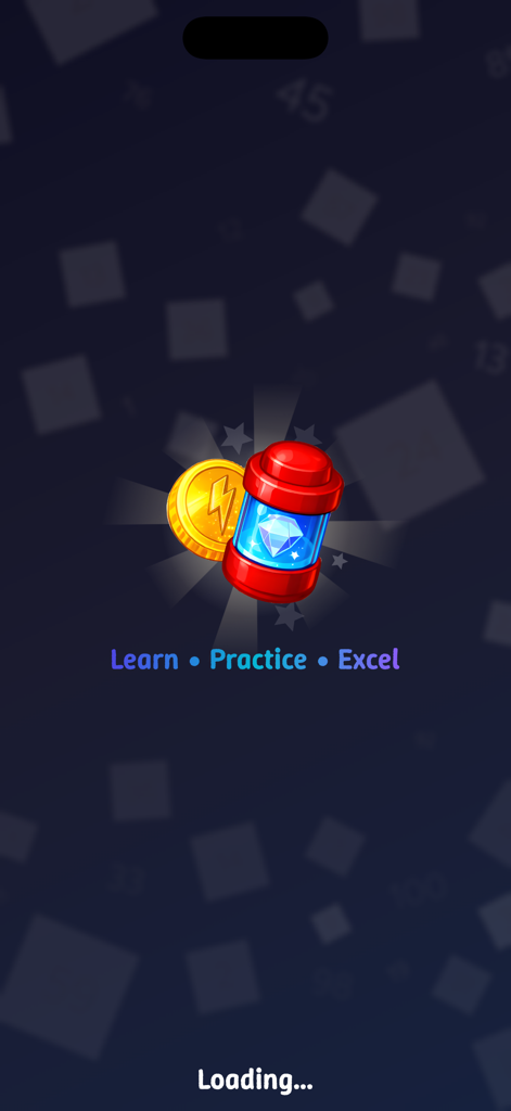 Spin Master app loading screen featuring a gold coin and red energy canister icon