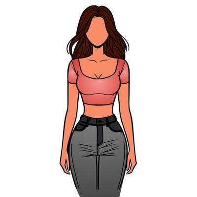 woman with jeans and top