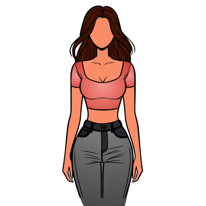 woman with jeans and top