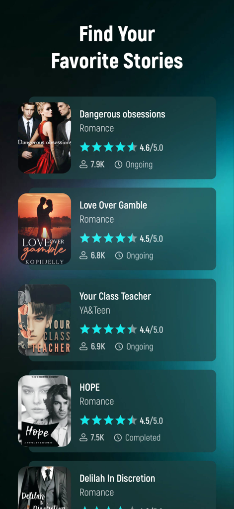 LunaLit-Novel Oasis - Uma seleção de romances populares e web novels para adolescentes com classificações e contagens de leitores no aplicativo LunaLit.