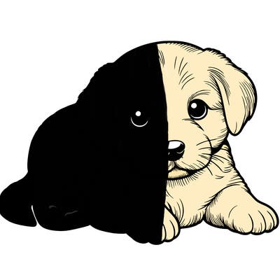 a cute realistic puppy