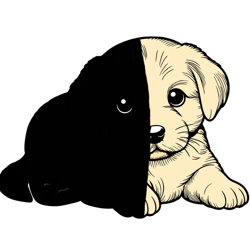 a cute realistic puppy