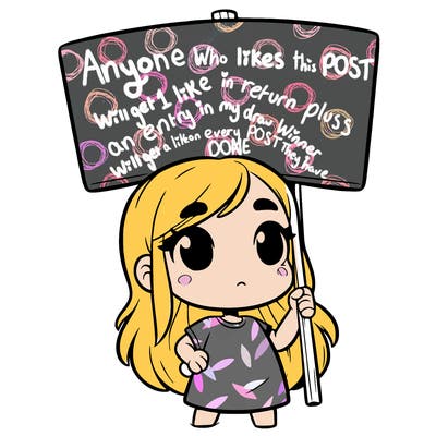 girl with blank sign