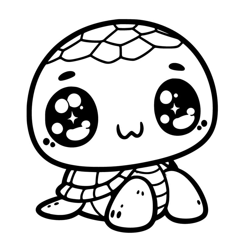 cute chibi sea turtle