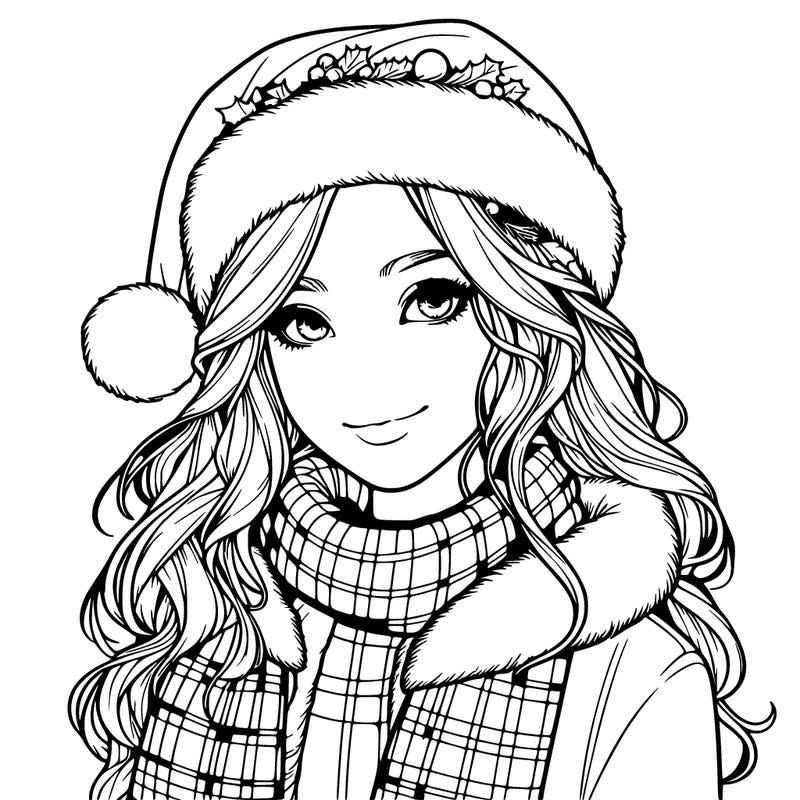 realistic christmas girl