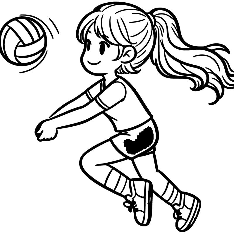 girl playing volleyball