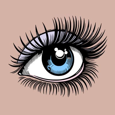 realistic eye long eylashes