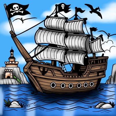 a pirate ship