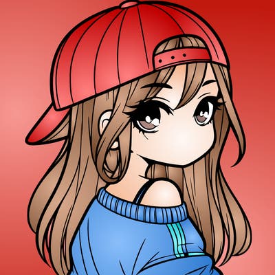 girl with a backward hat on