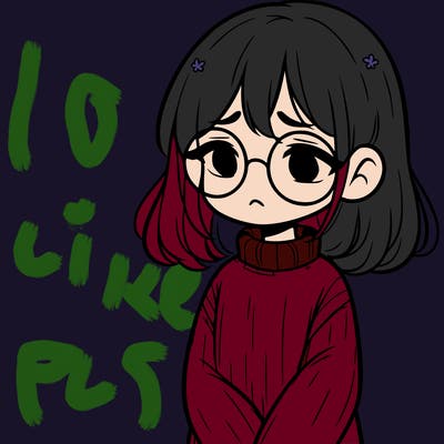 sad girl with glasses in a sweater