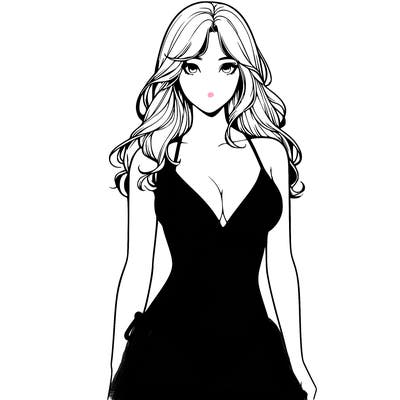 realistic girl with a revealing swimsuit