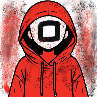 faceless girl in hoodie