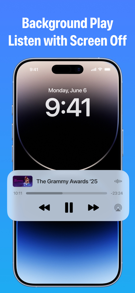 Video Player - Arc Player - Arc Player background play feature on iPhone lock screen