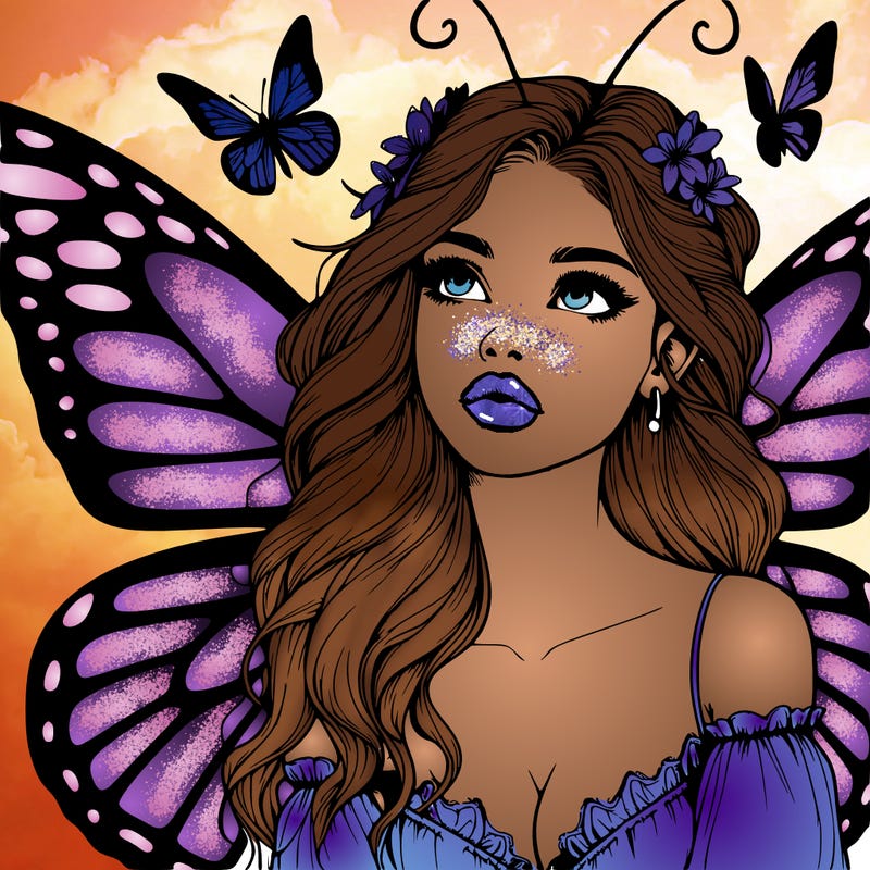 butterfly fairy realistic girl