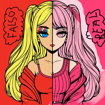 realistic girl split