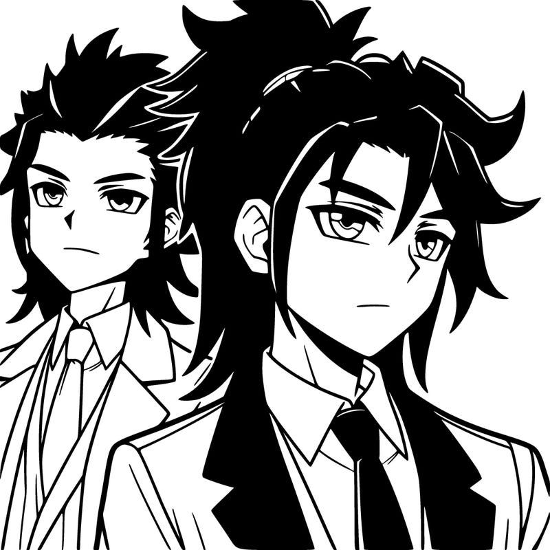 tanjiro kamado wearing a suit