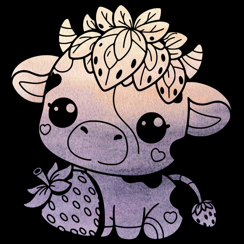cute strawberry cow