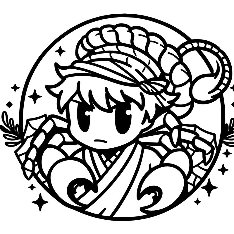 manga character with scorpio