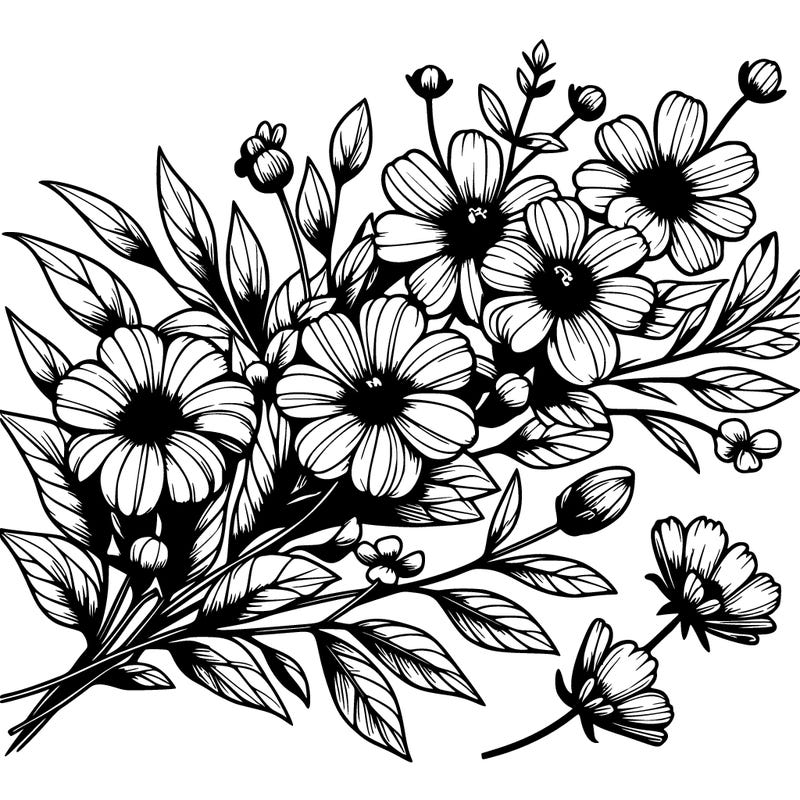 beautiful flowers realistic