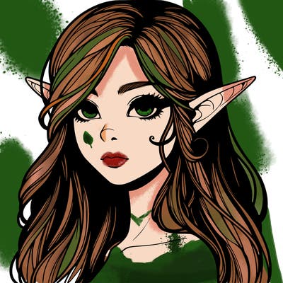 elf girl realistic dark fantasy