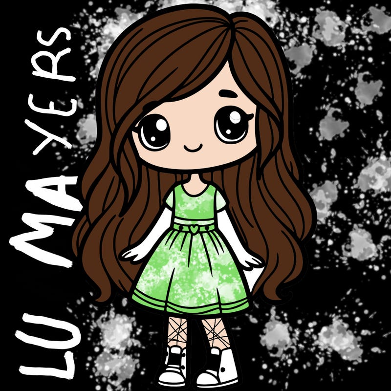 a girl with long hair and a dress