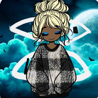 girl with baggy sweatshirt and messy bun