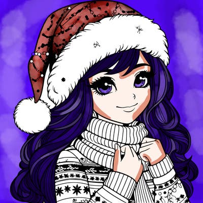 realistic christmas girl