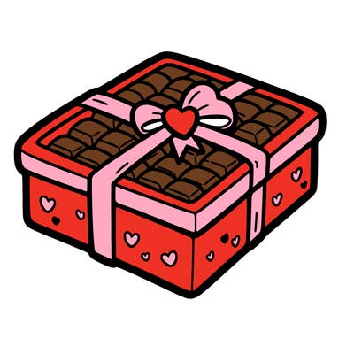 a box of chocolate for valentines day