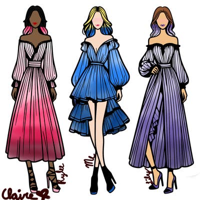 fashion models dresses