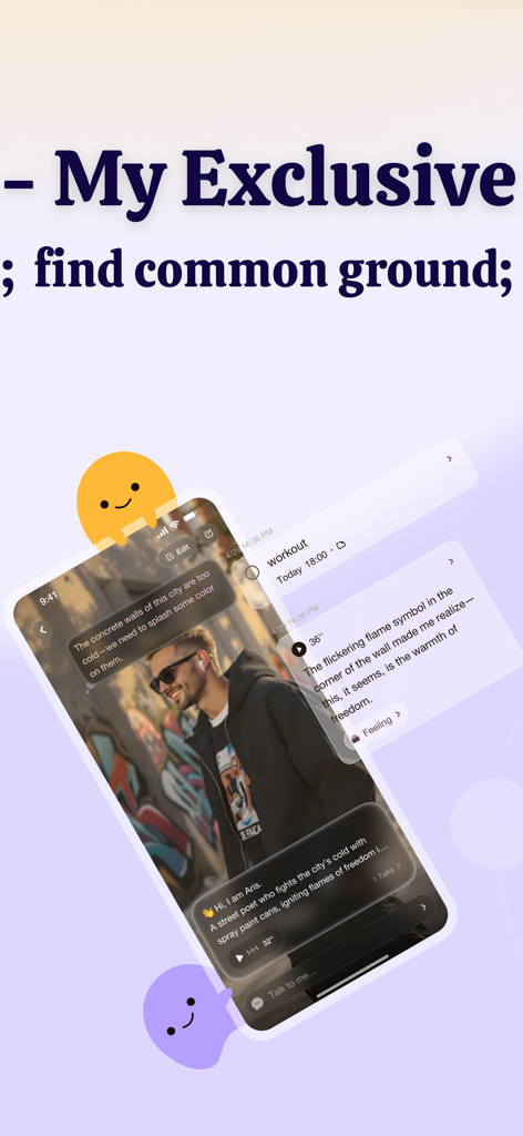 Second Me-Al ldentity Network - An iPhone screen showing a personalized user profile on the Second Me AI identity network app
