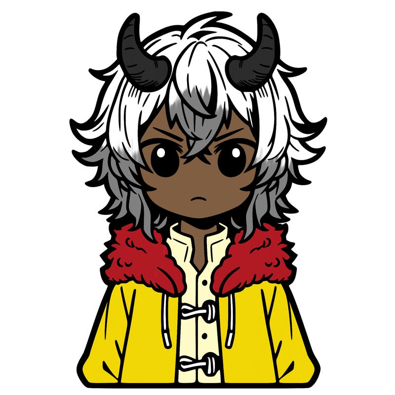 manga character with horns