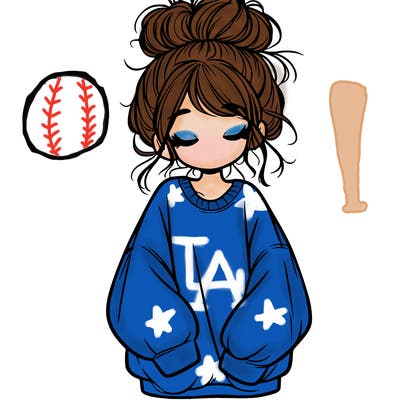 girl with baggy sweatshirt and messy bun