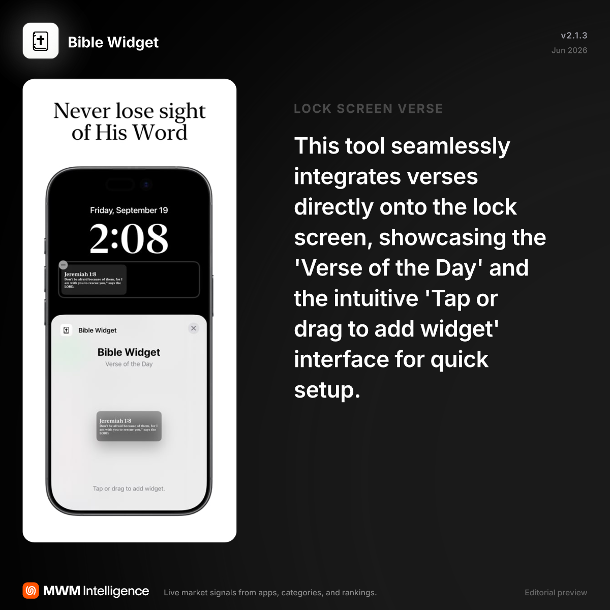 Bible Widget - Reference App | MWM