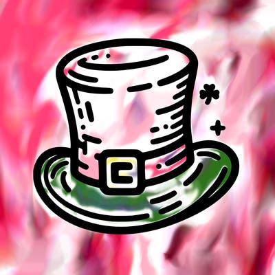 st patrick hat with thin lines