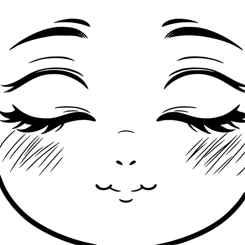 closed eyes and ckeeks reelistic