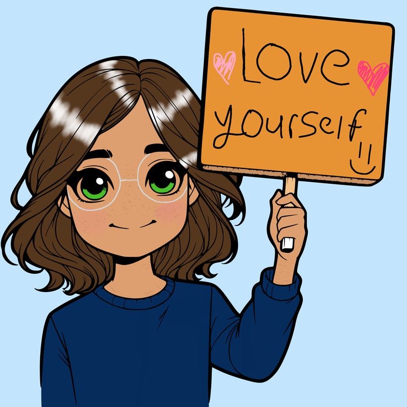 realistic girl holding up a sign