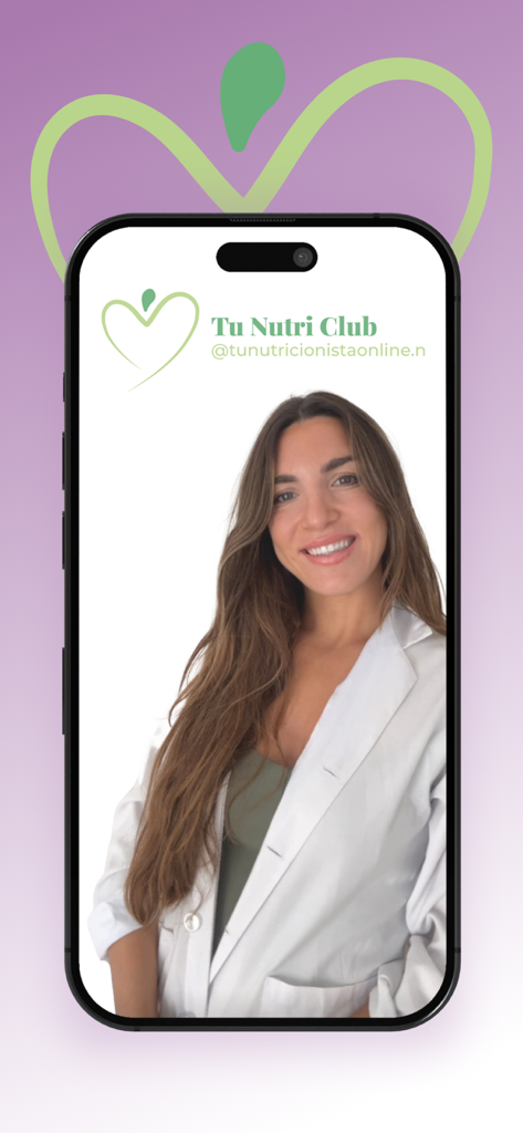 Tu Nutri Club - Personalized nutrition coach on the Tu Nutri Club app display