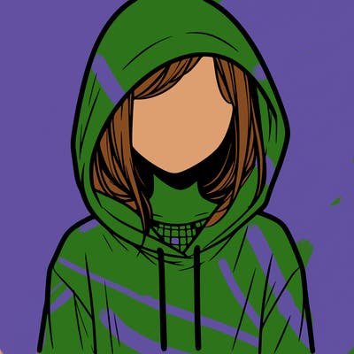 faceless girl in hoodie
