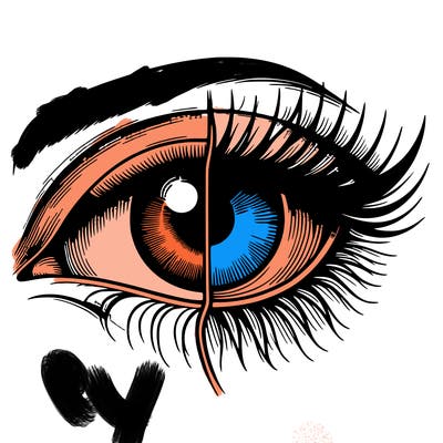 realistic eye split