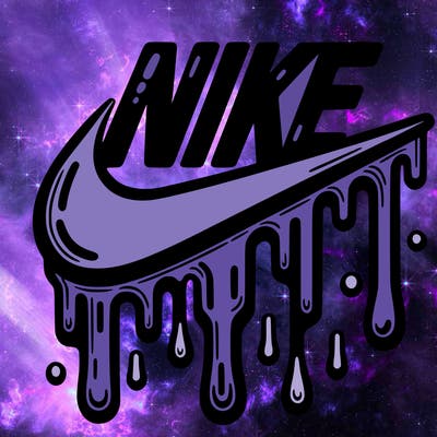 dripping nike logo