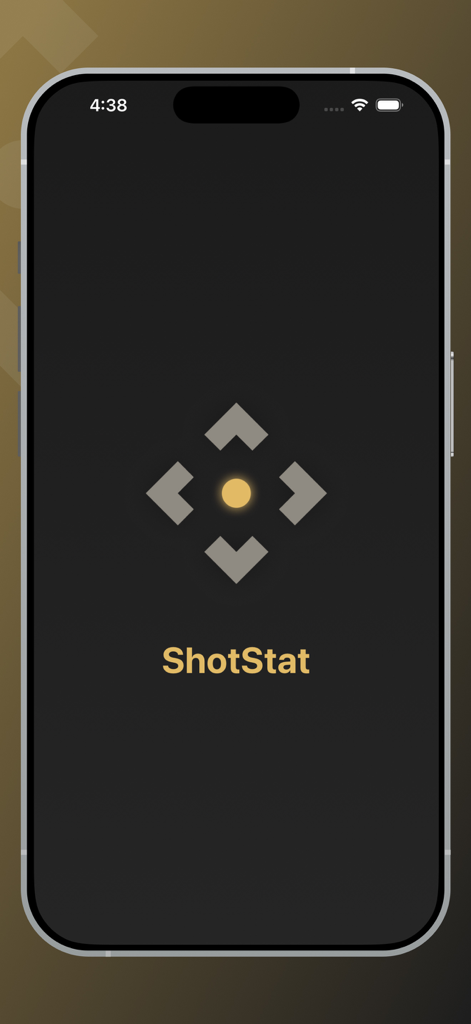 ShotStat - ShotStat mobile app loading screen with target logo