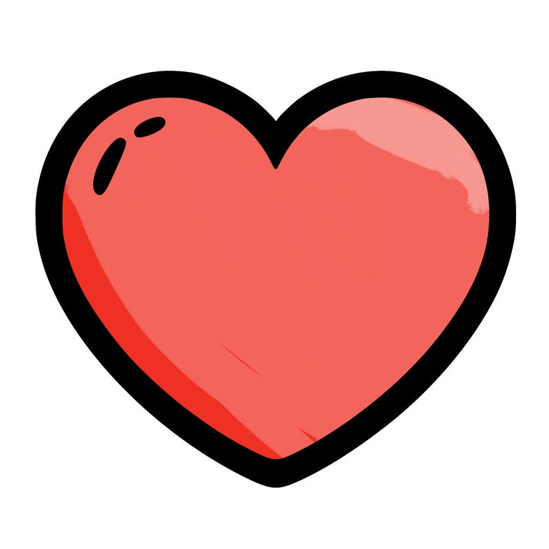 a blank heart