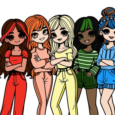 group of girl friends