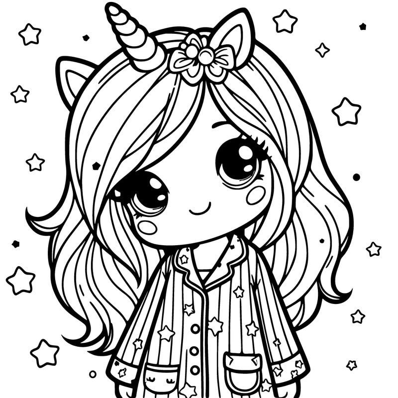 girl in unicorn pajamas