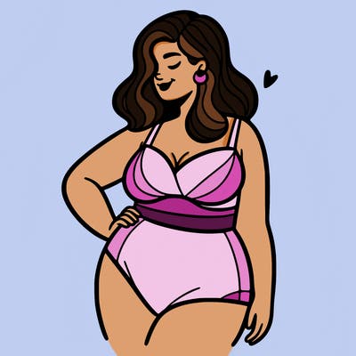 plus size woman bathing suit